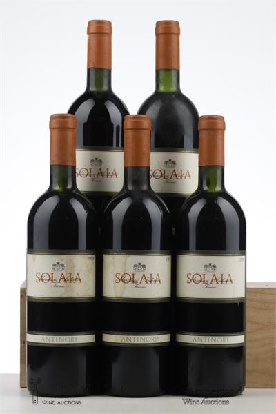 MIXED LOT SOLAIA 1989 - 1990 NV - Antinori - 5 Bottles