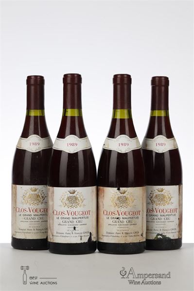 CLOS VOUGEOT LE GRAND MAUPERTUIS 1989 - Anne et Francois Gros - 4 Bottles