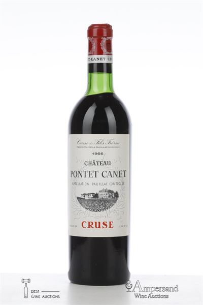 PONTET CANET 1966 - Cruse - 1 Bottle