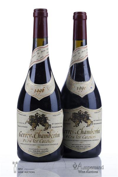 GEVREY CHAMBERTIN LES CAZETIERS 1996 - Philippe Leclerc - 2 Bottles