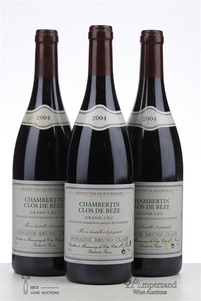 CHAMBERTIN CLOS DE BEZE 2004 - Bruno Clair - 3 Bottles