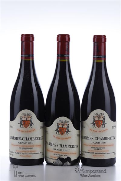 CHARMES CHAMBERTIN 1998 - Geantet Pansiot - 3 Bottles
