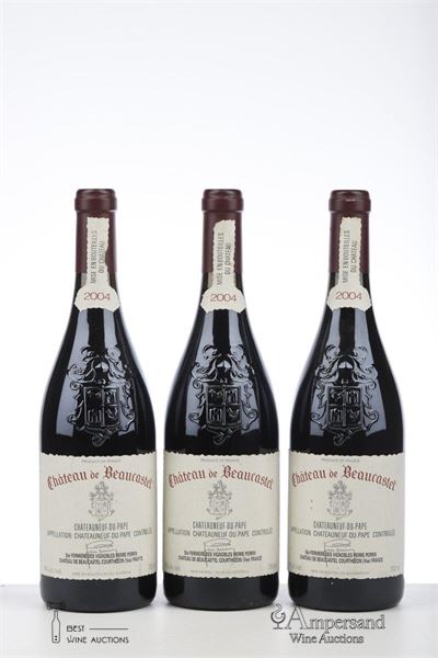 CHATEAUNEUF DU PAPE BEAUCASTEL 2004 - Beaucastel - 3 Bottles