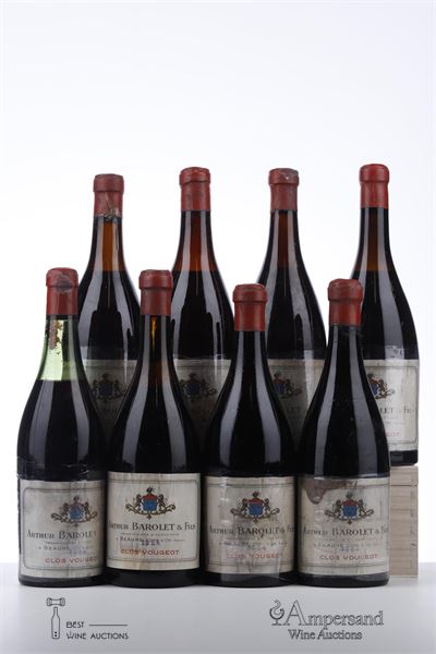 CLOS VOUGEOT 1964 - Arthur Barolet - 8 Bottles