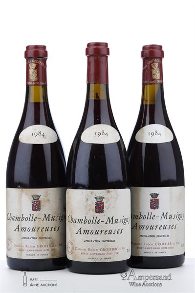 CHAMBOLLE MUSIGNY LES AMOUREUSES 1984 - Robert Groffier - 3 Bottles