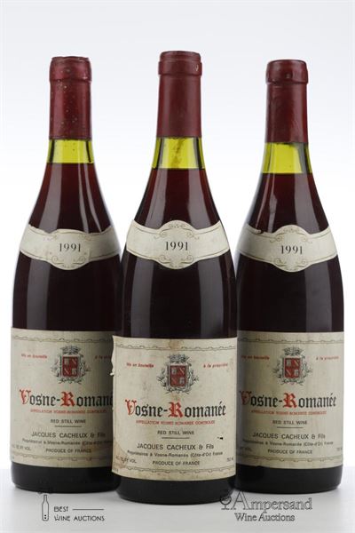 VOSNE ROMANEE 1991 - Jacques Cacheux - 3 Bottles