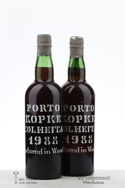 KOPKE COLHEITA PORT 1988 - Kopke  - Bottled 1996 - 2 Bottles