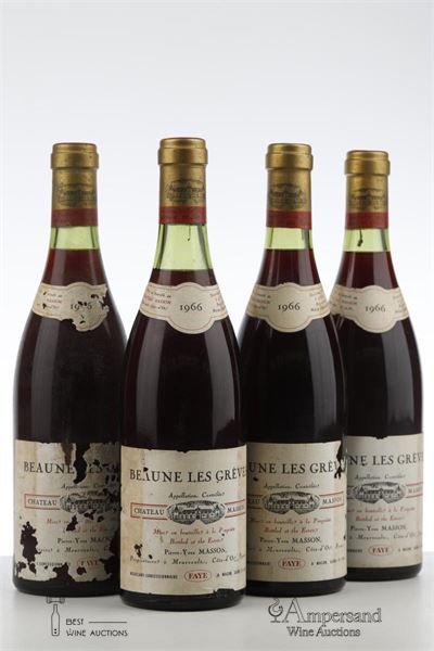 BEAUNE LES GREVES 1966 - Pierre Yves Mason - 4 Bottles