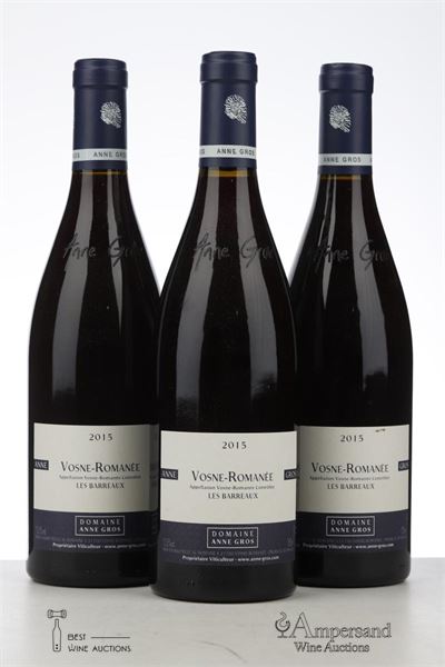 VOSNE ROMANEE LES BARREAUX 2015 - Anne Gros - 3 Bottles