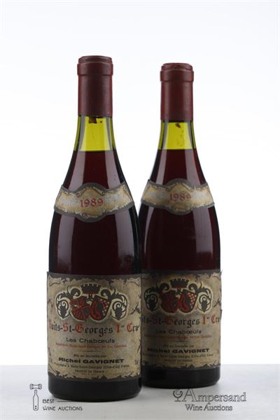 NUITS ST GEORGES LES CHABOEUFS 1989 - Michel Gavignet - 2 Bottles