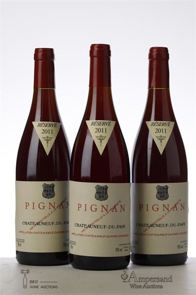 CHATEAUNEUF DU PAPE PIGNAN 2011 - Reynaud - 3 Bottles