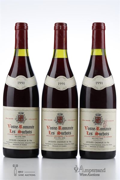 VOSNE ROMANEE LES SUCHOTS 1991 - Jacques Cacheux - 3 Bottles