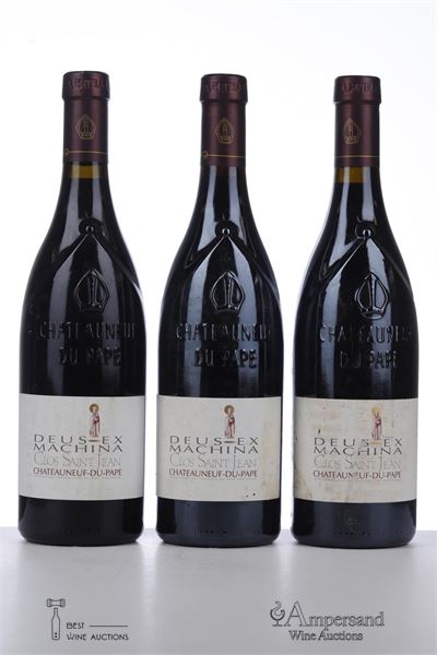 CHATEAUNEUF DU PAPE DEUS EX MACHINA 2005 - Clos Saint Jean - 3 Bottles