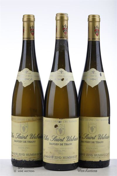 RIESLING CLOS ST URBAIN RANGEN DE THANN 2012 - Zind Humbrecht - 3 Bottles