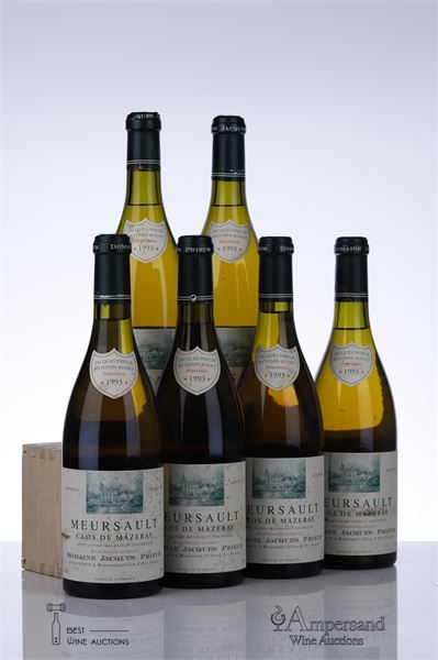 MEURSAULT CLOS DE MAZERAY 1993 - Jacques Prieur - 6 Bottles