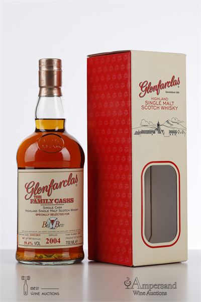 GLENFARCLAS 2004 FAMILY CASKS  Specially selected for BelBev - Bottled 2015 - Alc 59,4% 1 Bottle