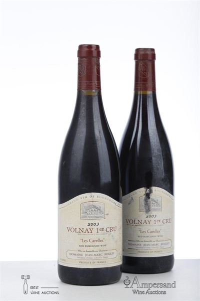 VOLNAY LES CARELLES 2003 - Jean Marc Bouley - 2 Bottles