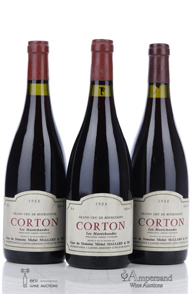 CORTON LES MARECHAUDES 1988 - Michel Mallard - 3 Bottles