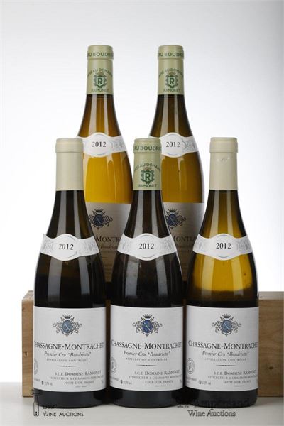 CHASSAGNE MONTRACHET BLANC BOUDRIOTTE 2012 - Ramonet - 5 Bottles