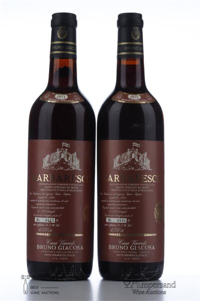 BARBARESCO RISERVA SPECIALE Bruno Giacosa 1971 - 2 Bottles
