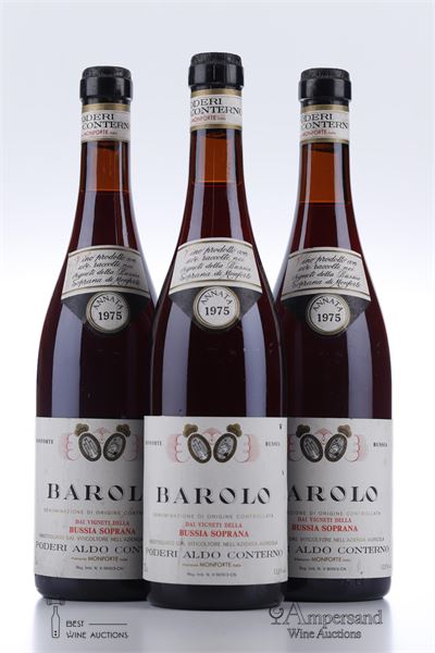 BAROLO BUSSIA SOPRANA 1975 - Aldo Conterno - 3 Bottles