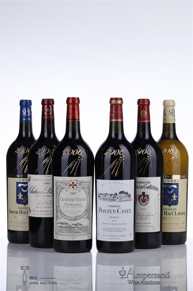 MILLENIUM CASE MAGNUMS (SMITH HAUT LAFITTE + SMITH HAUT LAFITTE BLANC + CANON LA GAFFELIERE + PONTET CANET + GAZIN + BRANAIRE DUCRU) 1995 - 6 Magnums - Owc 6