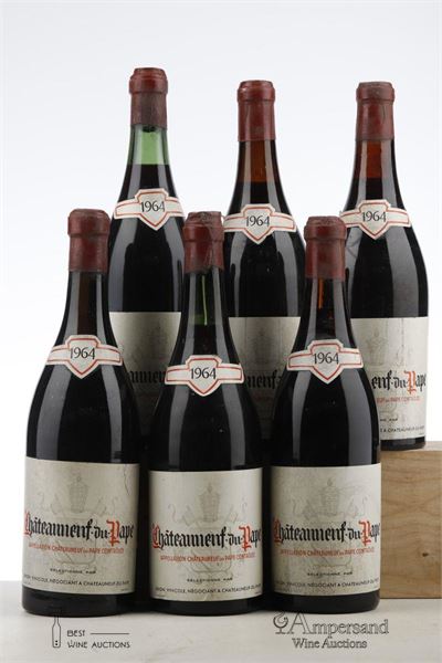 CHATEAUNEUF DU PAPE 1964 - Union Vinicole - 6 Bottles