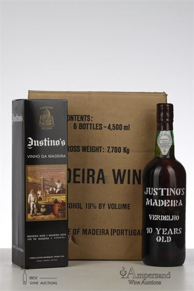 JUSTINO'S 10 YEAR OLD VERDELHO MADEIRA NV - Justino's - 6 Bottles - Oc 1