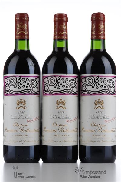 MOUTON ROTHSCHILD 1988 - 3 Bottles