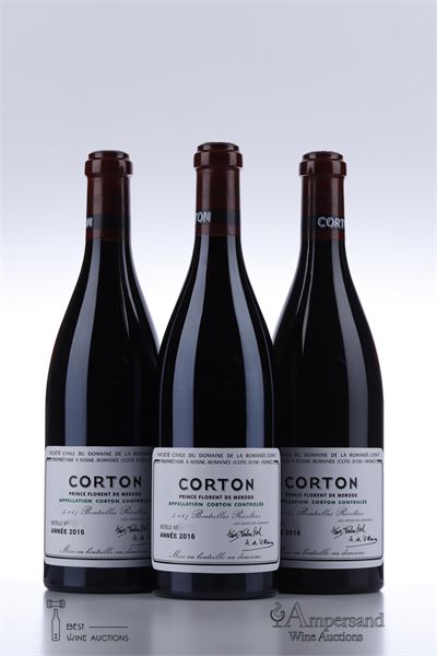 CORTON 2016 - Domaine de la Romanee Conti - 3 Bottles - Owc 6