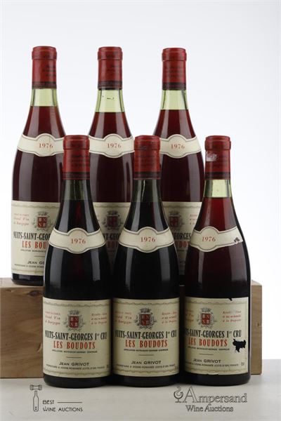 NUITS ST GEORGES LES BOUDOTS 1976 - Jean Grivot - 6 Bottles