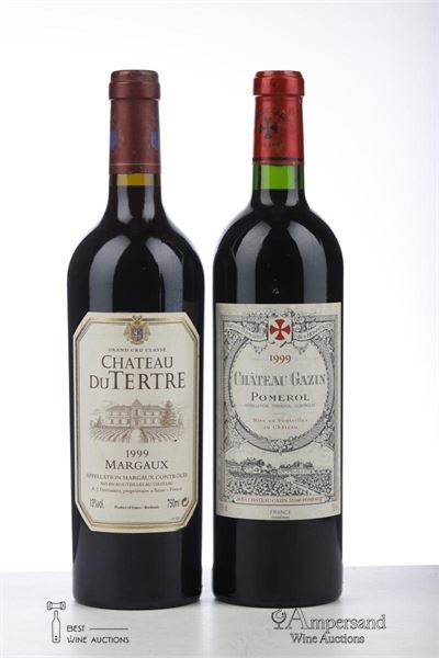 LOT 1999 BORDEAUX GAZIN + DU TERTRE 1999 - Mc - 2 Bottles