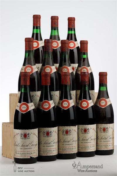 NUITS ST GEORGES LES CHAIGNOTS 1974 - Lafite - 12 Bottles
