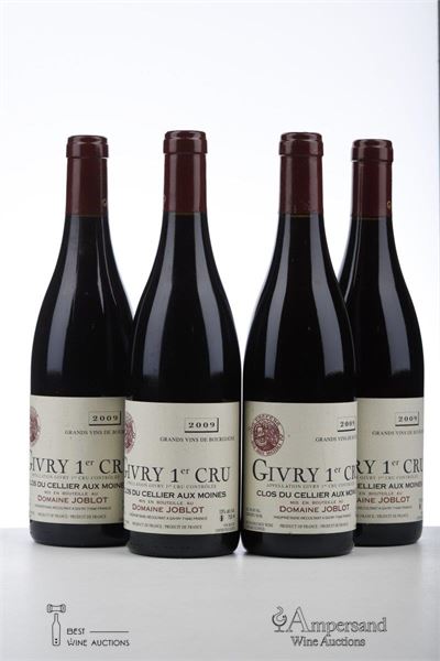 GIVRY ROUGE CLOS DU CELLIER AUX MOINES 2009 - Joblot - 4 Bottles