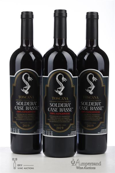 100% SANGIOVESE CASE BASSE 2019 - Soldera - 3 Bottles