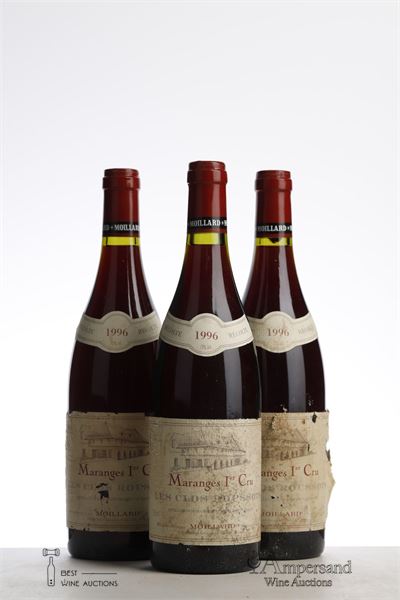 MARANGES LES CLOS ROUSSOTS 1996 - Moillard - 3 Bottles