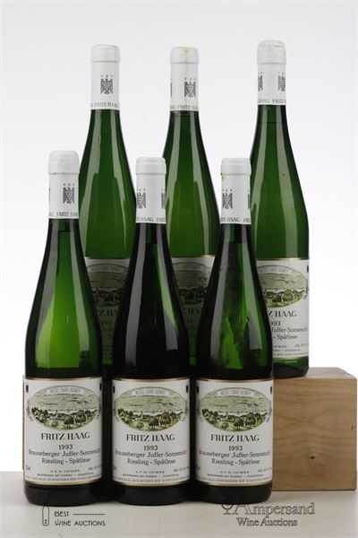 BRAUNEBERGER JUFFER SONNENUHR RIESLING SPATLESE 1993 - Fritz Haag - 6 Bottles