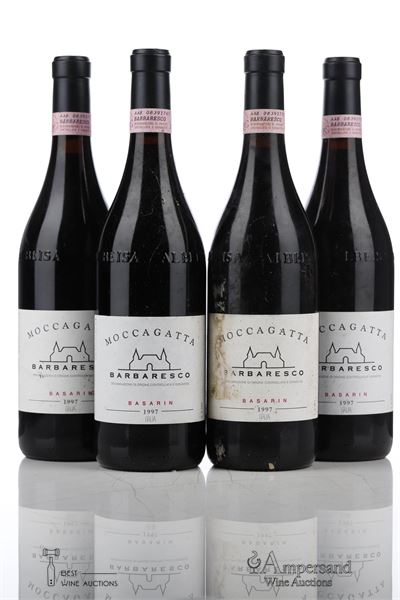 BARBARESCO BASARIN 1997 - Moccagatta - 4 Bottles