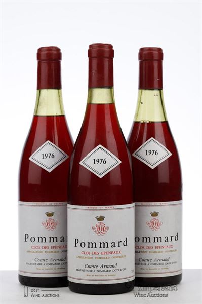 POMMARD CLOS DES EPENEAUX 1976 - Comte Armand - 3 Bottles