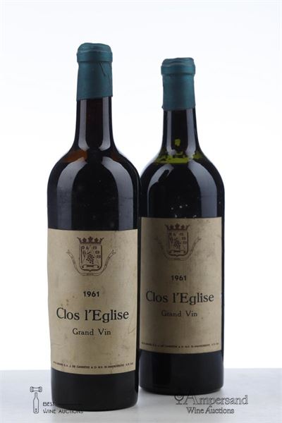 CLOS L'EGLISE 1961 - J. De Canniere - 2 Bottles