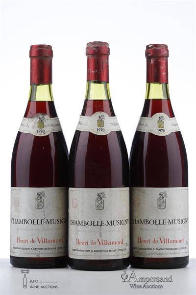 CHAMBOLLE MUSIGNY 1970 - Henri de Villamont - 3 Bottles