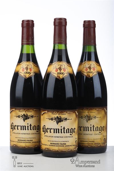 HERMITAGE ROUGE 1995 - Bernard Faurie - 3 Bottles