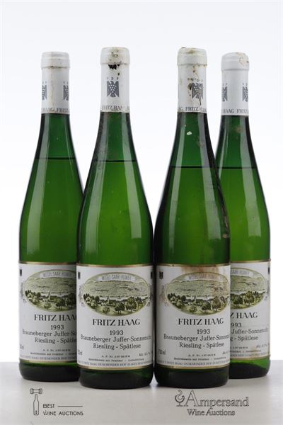BRAUNEBERGER JUFFER SONNENUHR RIESLING SPATLESE 1993 - Fritz Haag - 4 Bottles