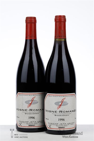 VOSNE ROMANEE BOSSIERES 1996 - Jean Grivot - 2 Bottles