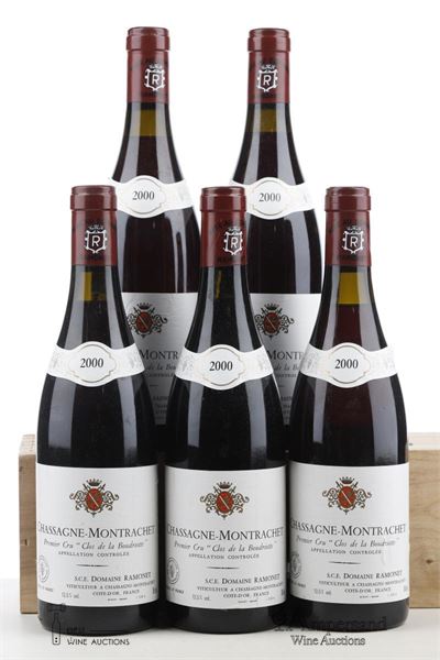 CHASSAGNE MONTRACHET CLOS DE LA BOUDRIOTTE 2000 - Ramonet - 5 Bottles