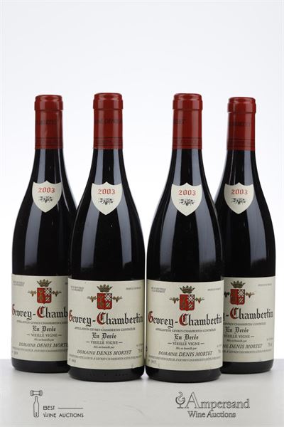 GEVREY CHAMBERTIN EN DEREE VIEILLE VIGNE 2003 - Denis Mortet - 4 Bottles