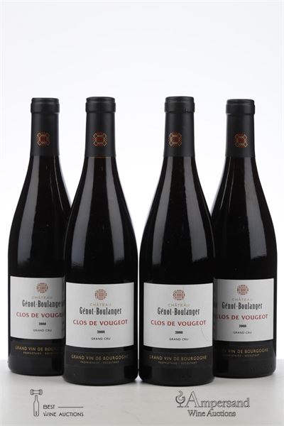 CLOS VOUGEOT 2008 - Genot Boulanger - 4 Bottles