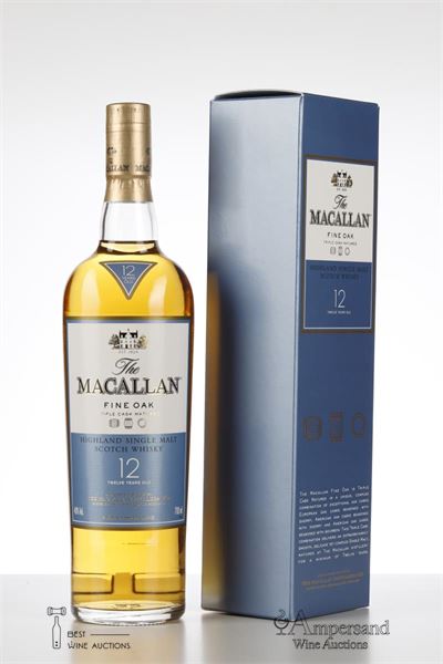 MACALLAN 12 Y FINE OAK NV - Macallan - Triple Cask Matured - Sherry and Ex-Bourbon Oak Casks - 40% - 1 Bottle - Oc 1