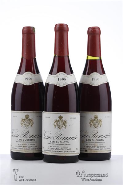 VOSNE ROMANEE LES SUCHOTS 1990 - Confuron Cotetidot - 3 Bottles