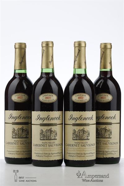 INGLENOOK CABERNET SAUVIGNON 1977 - Inglenook - 4 Bottles